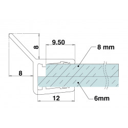 Joint d'étanchéité lèvre latérale, 200 cm - Centrale Brico