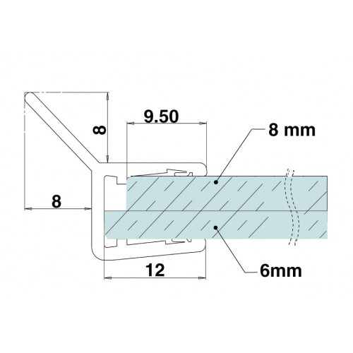 Joint d'étanchéité lèvre latérale, 200 cm - Centrale Brico