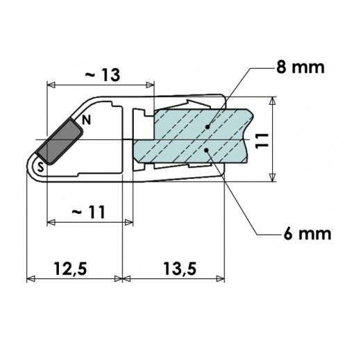 Joint d'étanchéité magnétique, 2 x 200 cm - Centrale Brico