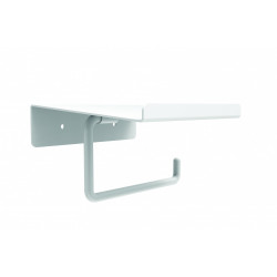 Dérouleur à papier WC métal avec tablette, blanc de marque Centrale Brico, référence: B6522300