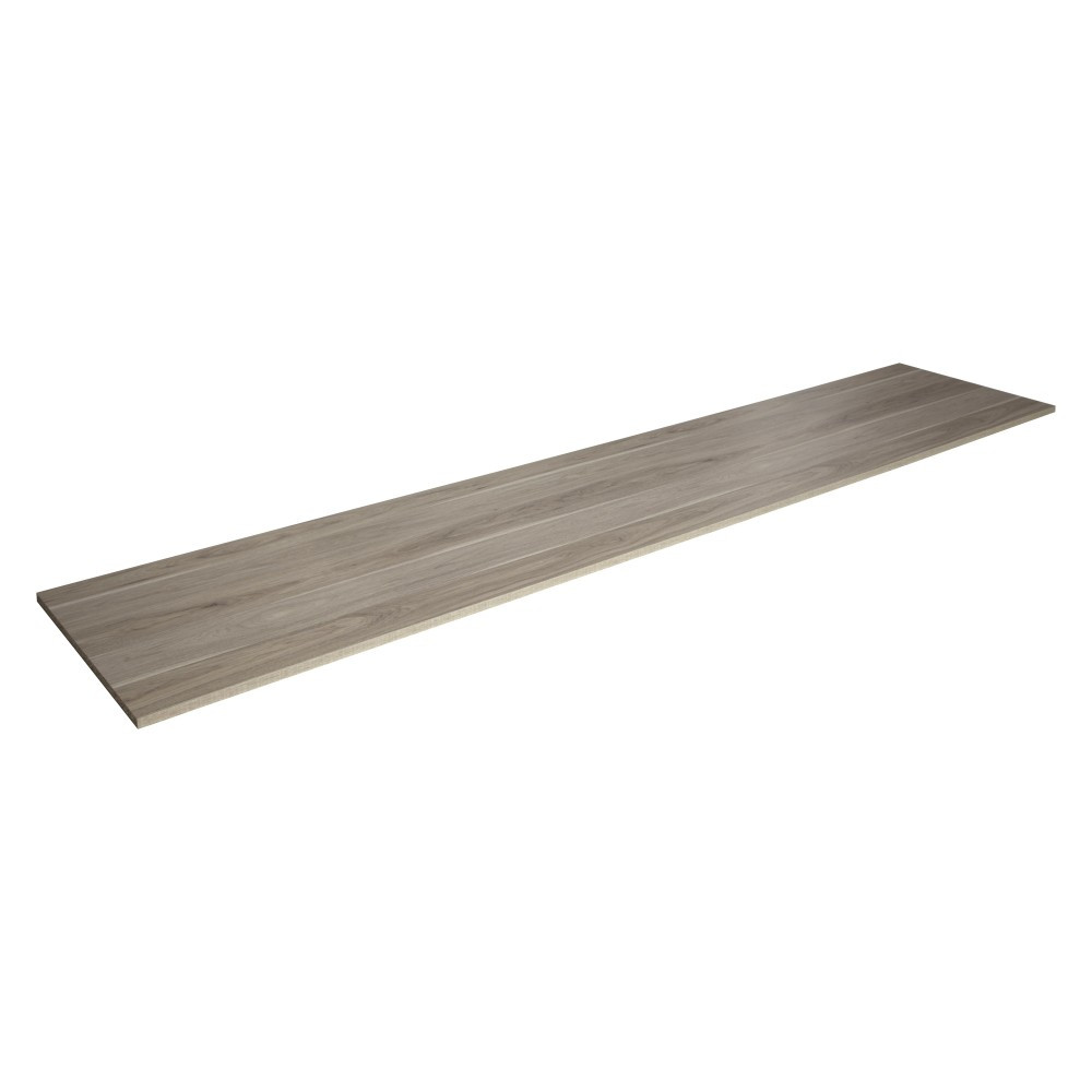 Tablette agglomérée imitation chêne dakota, L.250 x l.50 cm x Ep.18 mm