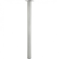 Lot de 4 pieds de table cylindrique fixes métal époxy gris, 71 cm de marque Centrale Brico, référence: B6529900