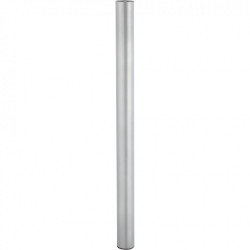Lot de 4 pieds de table cylindrique fixes métal époxy gris, 71 cm - Centrale Brico