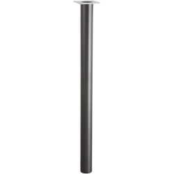 Lot de 4 pieds de table cylindrique fixes métal époxy noir, 71 cm de marque Centrale Brico, référence: B6530000