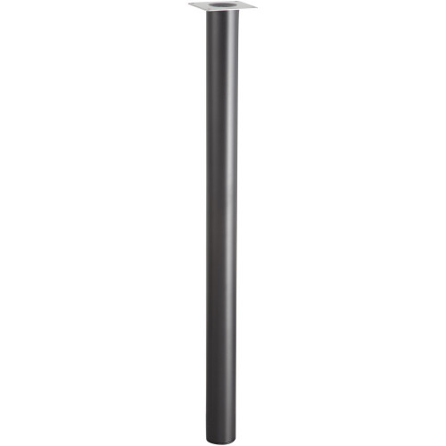 Lot de 4 pieds de table cylindrique fixes métal époxy noir, 71 cm - Centrale Brico