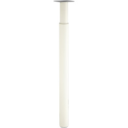 Pied de plan de travail cylindrique réglable métal époxy blanc, de 70 à 110 cm de marque Centrale Brico, référence: B6530300