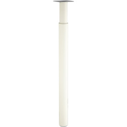 Pied de plan de travail cylindrique réglable métal époxy blanc, de 70 à 110 cm - Centrale Brico