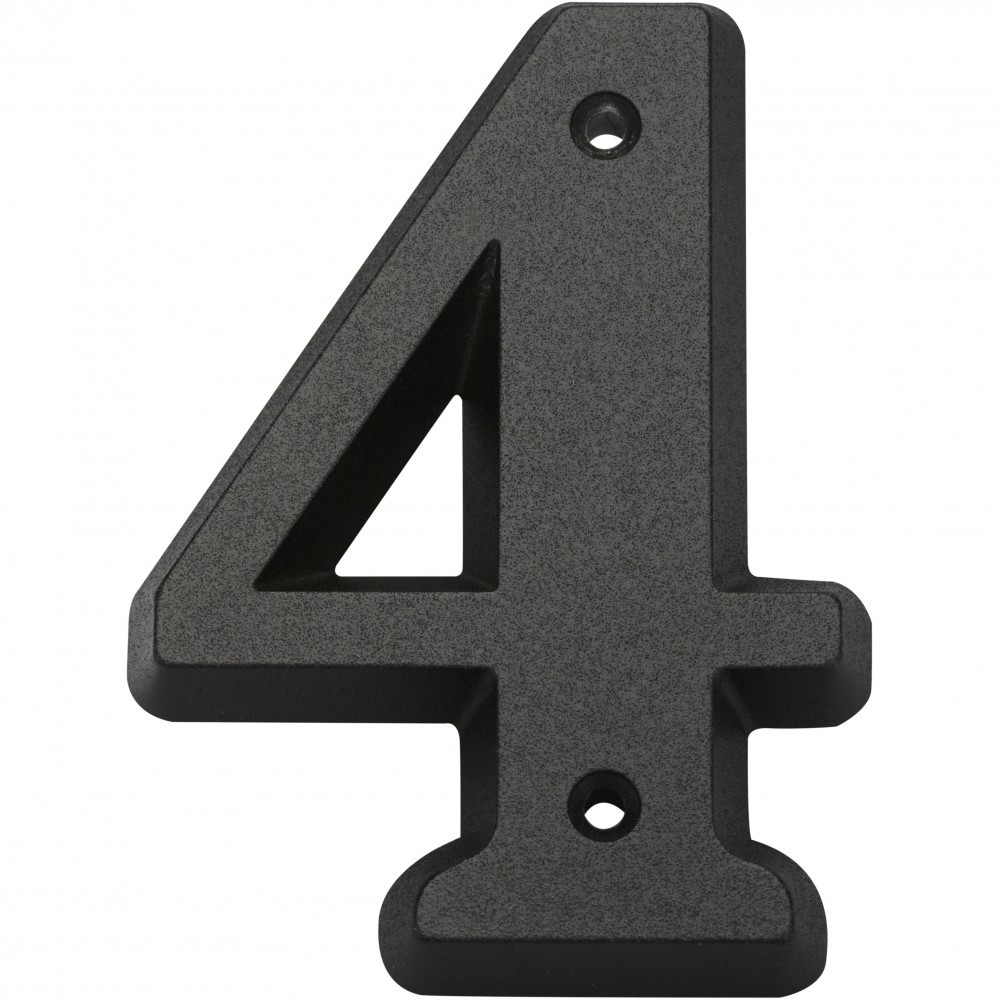 Chiffre 4 en zamak mat H.8 x l.4.5 cm
