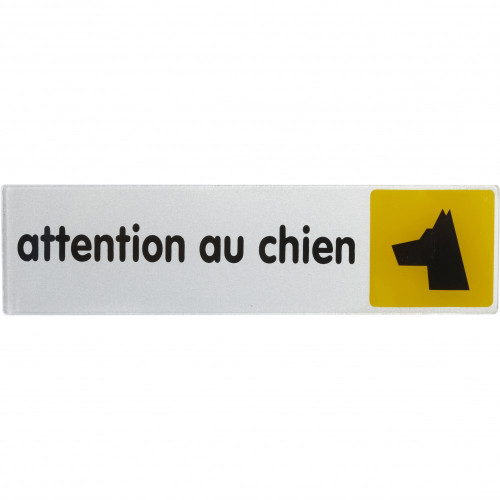 Plaque attention au chien en plastique - Novap