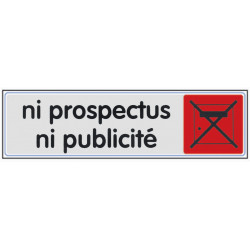 Plaque ni prospectus ni pub en plastique - Novap