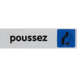 Plaque poussez en plastique - Centrale Brico