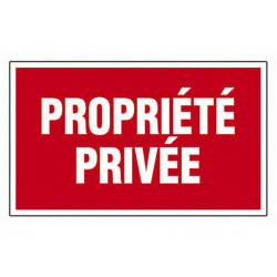 Plaque propriété privée en plastique - Novap