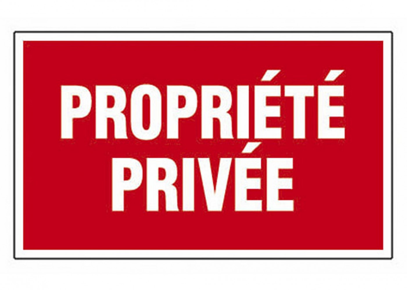 Plaque propriété privée en plastique