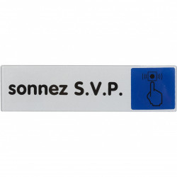 Plaque sonnez s.v.p. en plastique - Centrale Brico