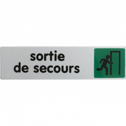 Plaque sortie de secours en plastique de marque Centrale Brico, référence: B6545600