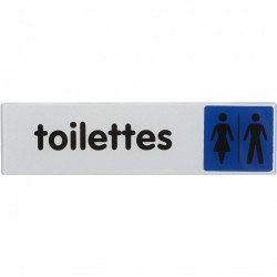 Plaque toilettes h/f en plastique de marque Centrale Brico, référence: B6545800
