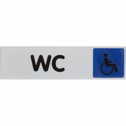 Plaque wc handicapés en plastique - Centrale Brico