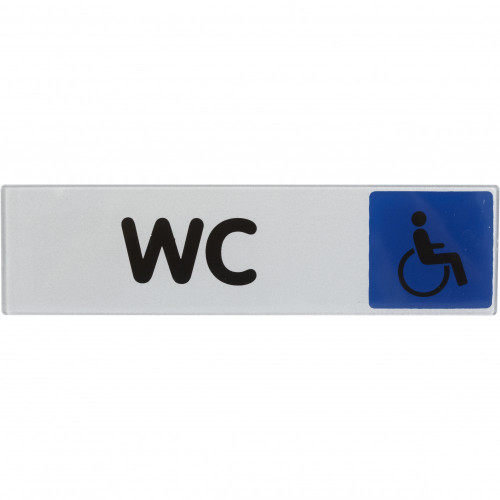 Plaque wc handicapés en plastique - Centrale Brico