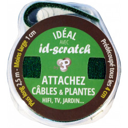 Bande auto-agrippante ID-SCRATCH L.2500 x l.10 mm de marque Centrale Brico, référence: B6546700