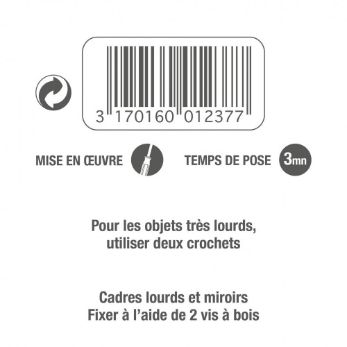 Lot de 2 anneaux pour cadres lourds LE CROCHET FRANCAIS - LE CROCHET FRANÇAIS