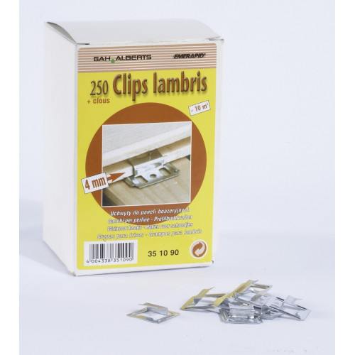 Lot de 250 clips + clous pour lambris bois - GAH ALBERTS