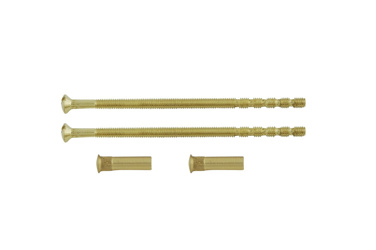 Lot de 2 vis et 2 douilles acier laitonné, L.9 x l.0.7