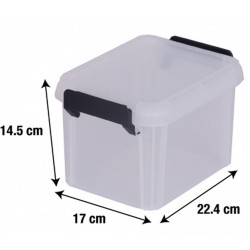 boîte IRIS plastique transparent l.17 x P.22.4 x H.14.5 cm cm - Centrale Brico
