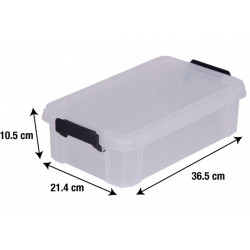 boîte IRIS plastique transparent l.21.4 x P.36.5 x H.10.5 cm cm - Centrale Brico