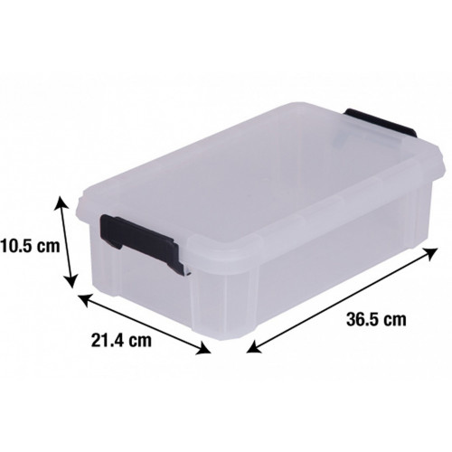boîte IRIS plastique transparent l.21.4 x P.36.5 x H.10.5 cm cm - Centrale Brico