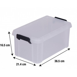 boîte IRIS plastique transparent l.21.4 x P.36.5 x H.16.5 cm cm - Centrale Brico