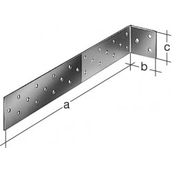 Equerre à béton Galvanisé GAH ALBERTS, 285x40x40 mm - GAH ALBERTS