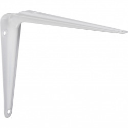Equerre Emboutie acier epoxy blanc, H.12.5 x P.15 cm de marque Centrale Brico, référence: B6560300