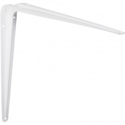 Equerre Emboutie acier epoxy blanc, H.35 x P.40 cm de marque Centrale Brico, référence: B6560700