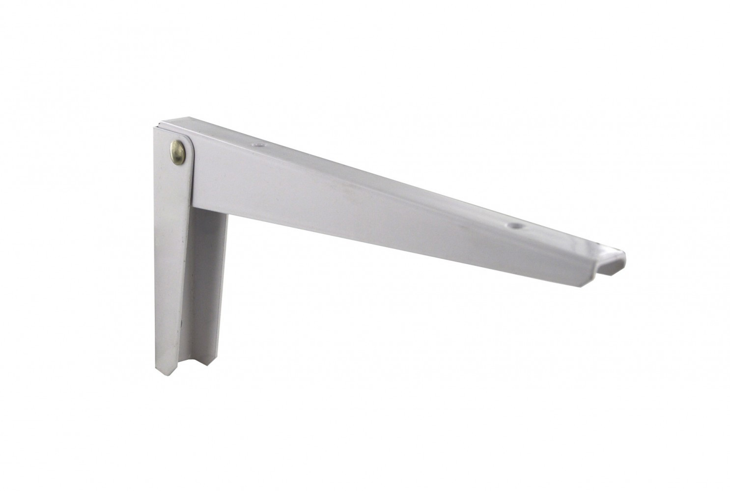 Equerre Escamotable acier epoxy blanc, H.13 x P.30 cm
