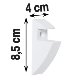 Equerre pince Express plastique plastifié blanc, H.8.5 x P.4 cm - MOTTEZ