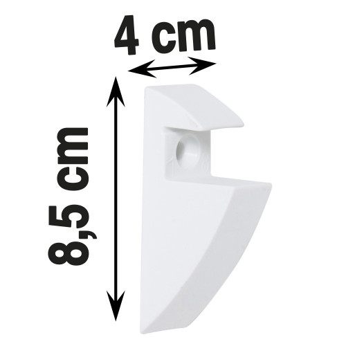 Equerre pince Express plastique plastifié blanc, H.8.5 x P.4 cm - MOTTEZ