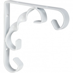Equerre Rétro acier epoxy blanc, H.10 x P.10 cm de marque Centrale Brico, référence: B6563000