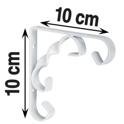 Equerre Rétro acier epoxy blanc, H.10 x P.10 cm - Centrale Brico