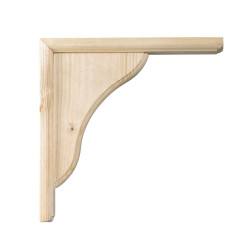 Equerre Volute bois brut naturel, H.20 x P.20 cm de marque Centrale Brico, référence: B6563600