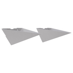 Lot de 2 équerres Iceberg acier époxy gris, H.7.4 x P.15 cm - Centrale Brico