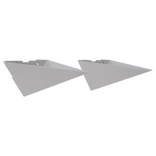 Lot de 2 équerres Iceberg acier époxy gris, H.7.4 x P.15 cm - Centrale Brico