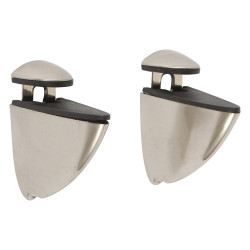 Lot de 2 équerres pince Pince zamak mat gris, H.5.5 x P.5.5 cm de marque Centrale Brico, référence: B6564400