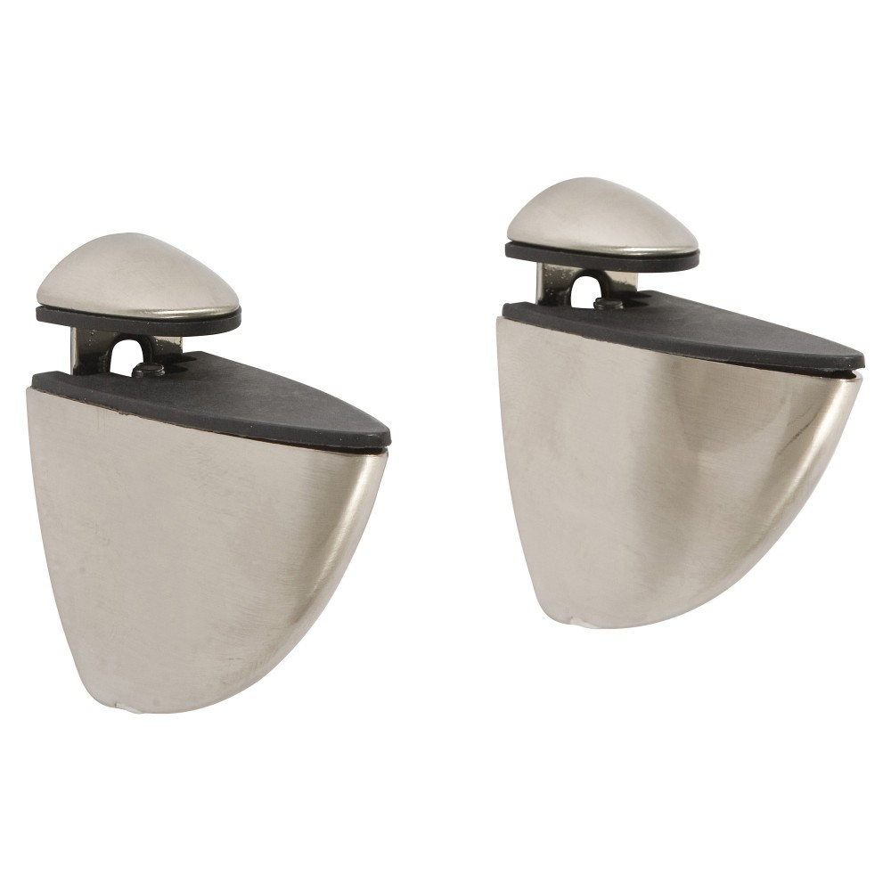 Lot de 2 équerres pince Pince zamak mat gris, H.6.5 x P.7.5 cm