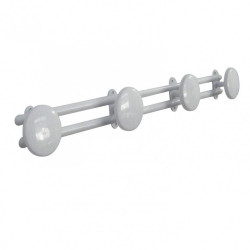 Portemanteau Rail 4 patères, à fixer de marque Centrale Brico, référence: B6566700