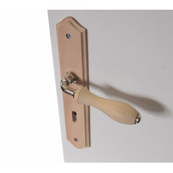 2 poignées de porte Bois trou de clé, bois entraxe 195 mm de marque Centrale Brico, référence: B6568800