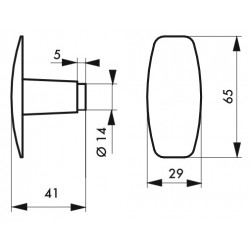 Lot de 2 boutons de porte Alliage acier poli - THIRARD 