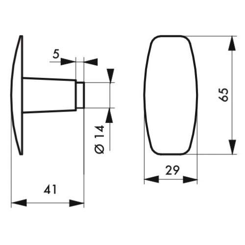 Lot de 2 boutons de porte Alliage acier poli - THIRARD 