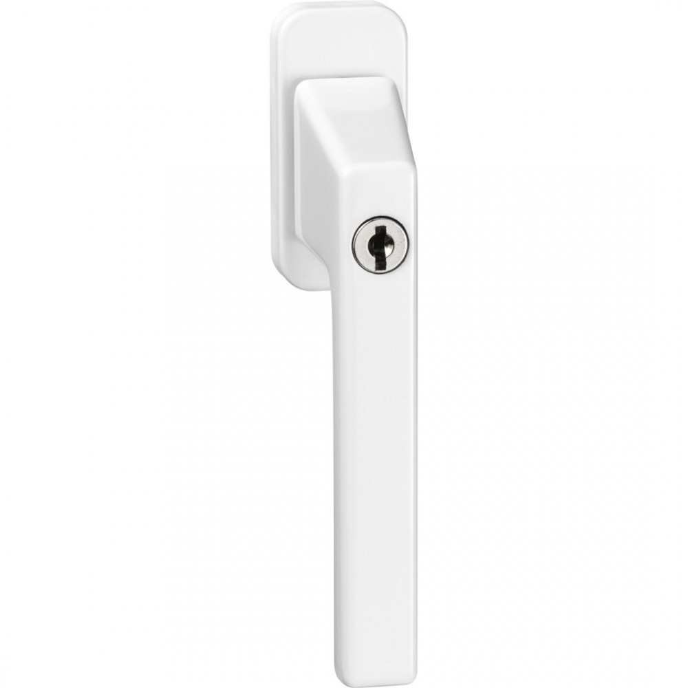 Poignée de fenêtre ABUS Fg 120, acier mat blanc