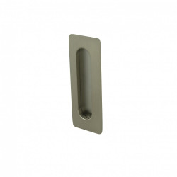 Poignée porte coulissante rectangle zamak nickelé, gris - Centrale Brico