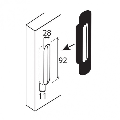 Poignée porte coulissante ronde acier inoxydable brossé, gris - Centrale Brico